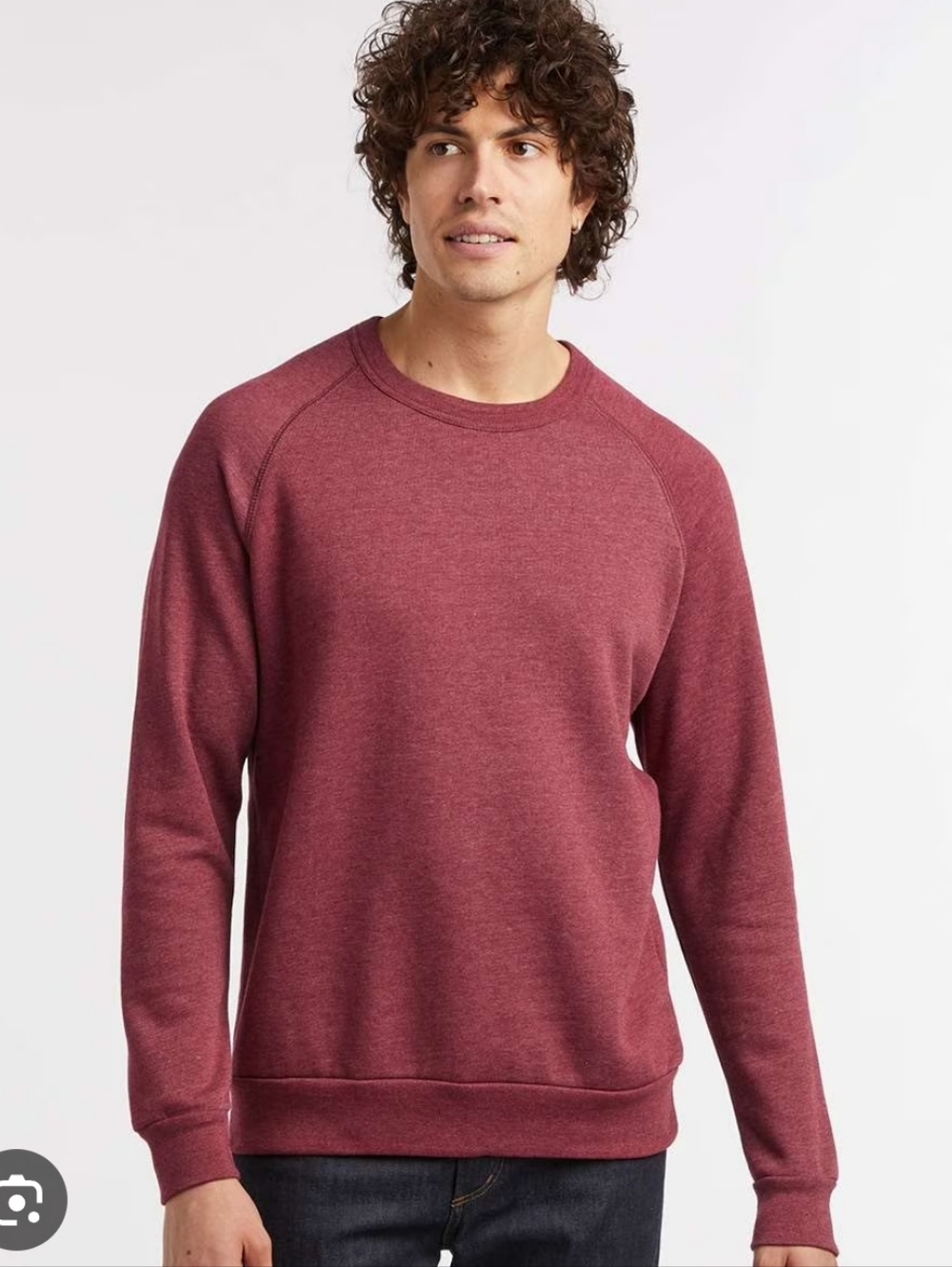 Alternative Unisex Champ Eco-Fleece Solid Sweatshirt Red Size Large